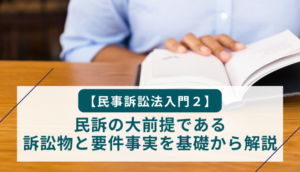 【民事訴訟法入門２】民訴の大前提である訴訟物と要件事実を基礎から解説